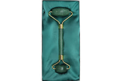 Green Aventurine Jade Roller in Green Silk Lined box