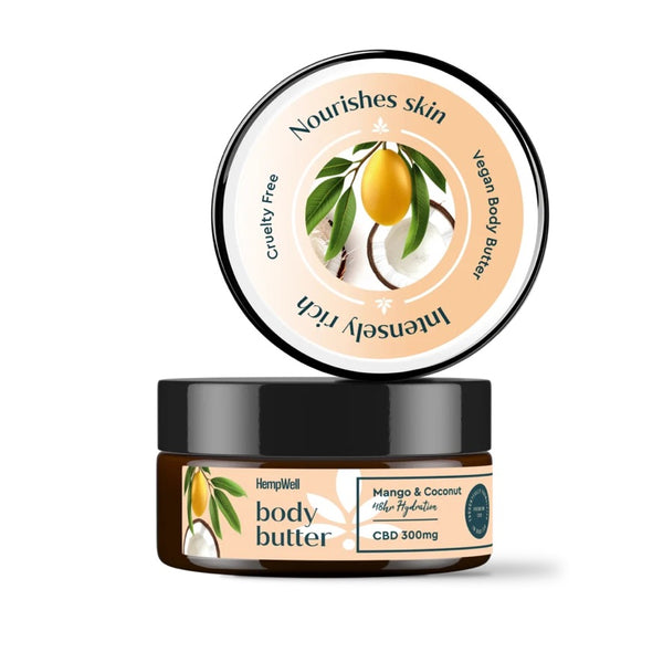 CBD MANGO AND COCONUT BODY BUTTER 300MG (200ML)