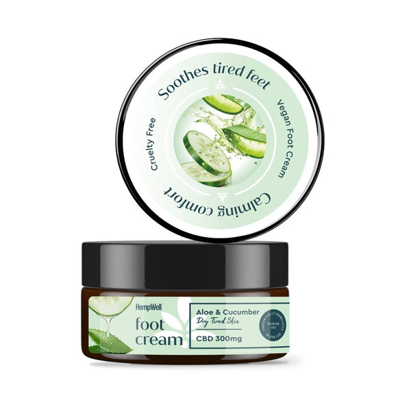 CBD ALOE AND CUCUMBER FOOT CREAM 300MG 200ML