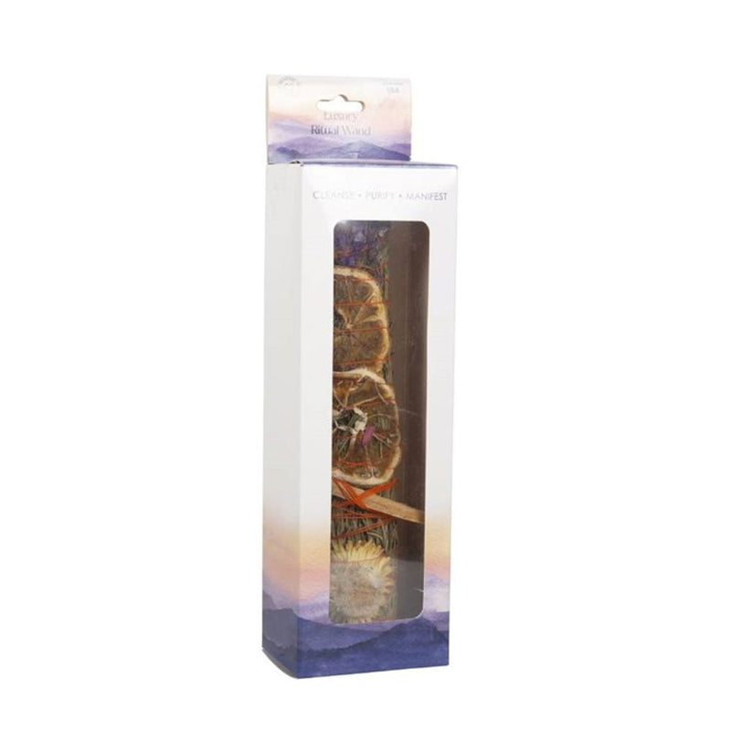 Renewal Ritual Wand Smudge Stick with Rosemary, Lavender, and Orange.