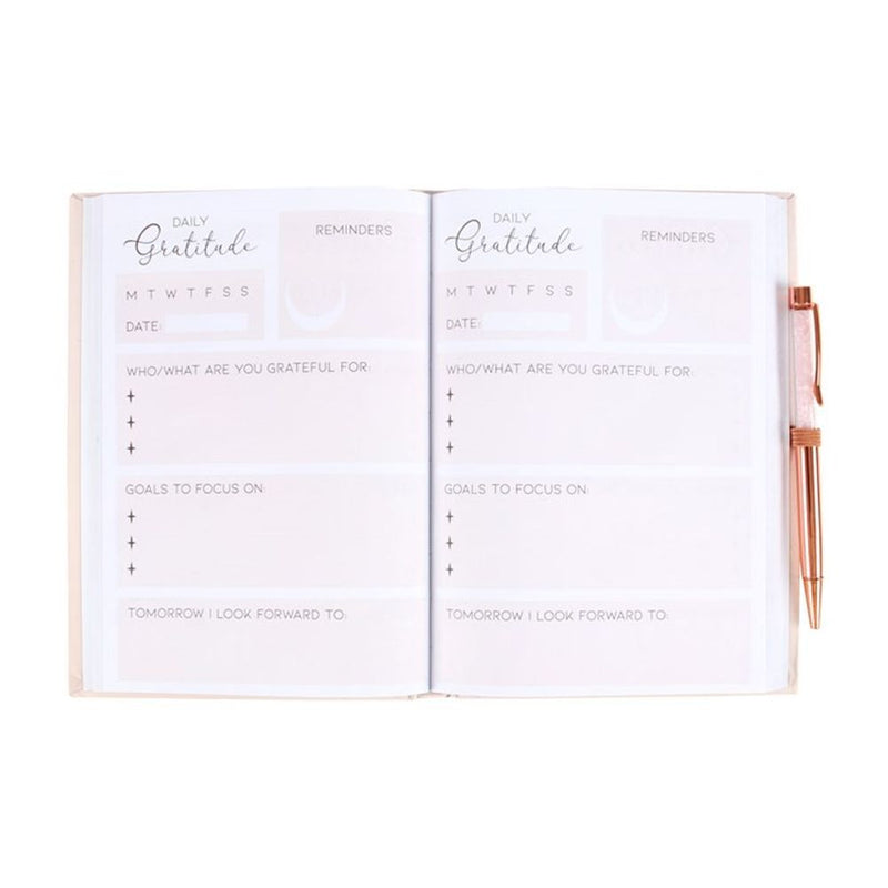 Reflect & Radiate- Gratitude Journal with Rose Quartz Pen