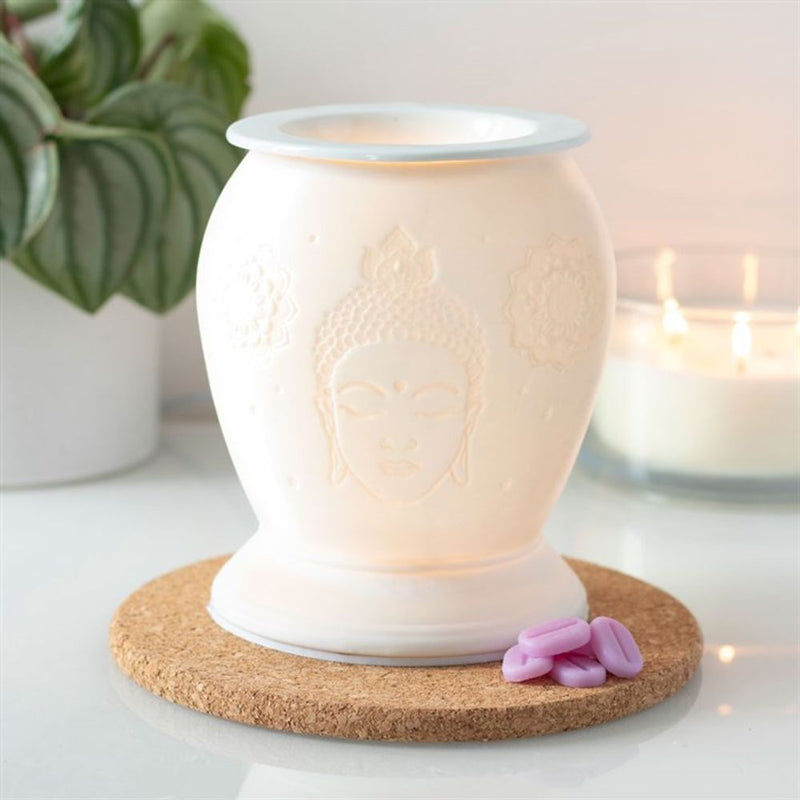 Tranquil Zen (White Ceramic) Buddha Electric Oil Burner