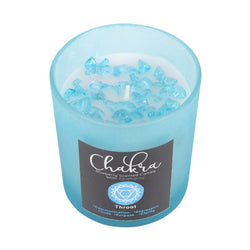 Blueberry Bliss Throat Chakra Crystal Chip Candle