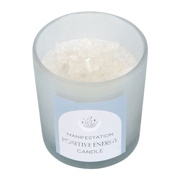 Manifestation White Sage (Positive Energy) Crystal Chip Candle
