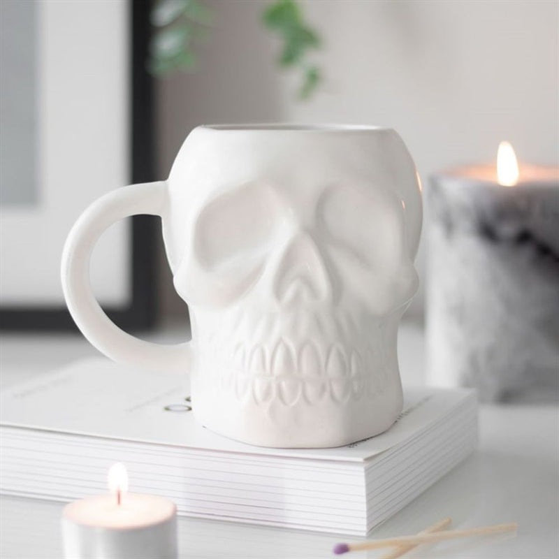 Bone Chill - Matte White Skull Mug