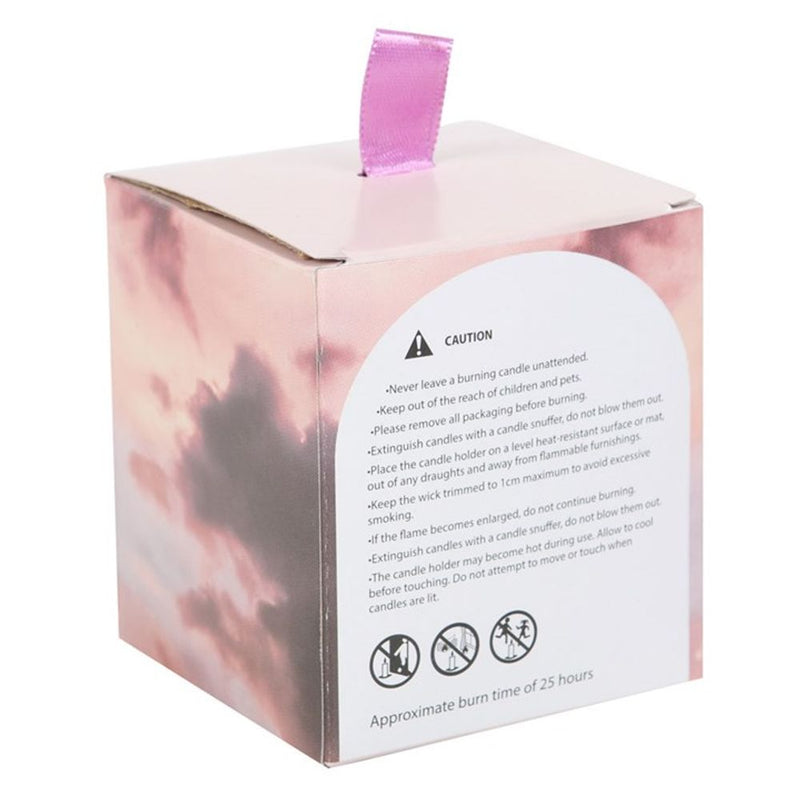 Rose Quartz Crystal Chip Gratitude Candle