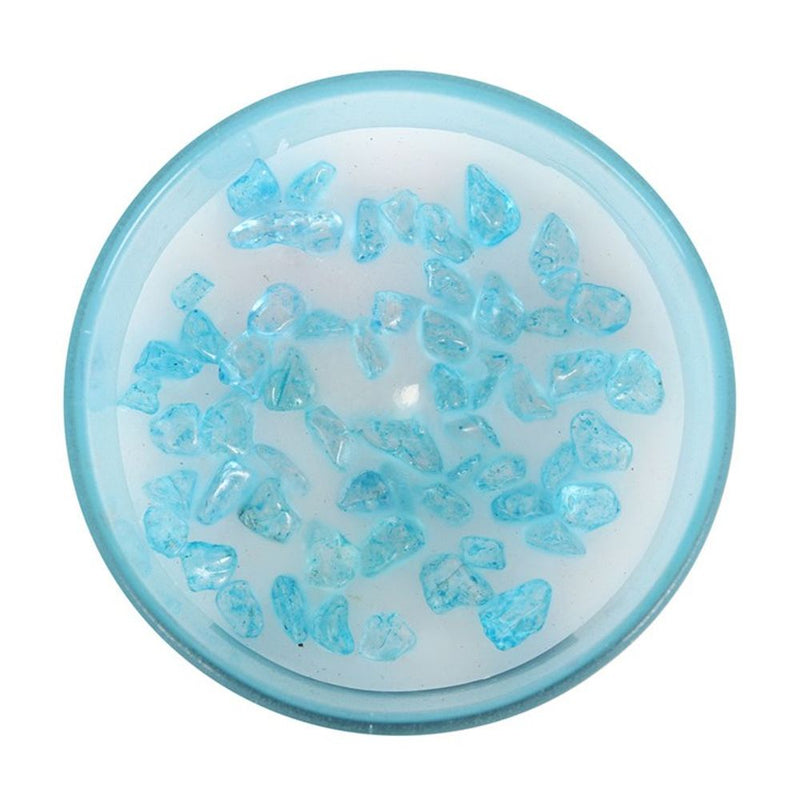 Blueberry Bliss Throat Chakra Crystal Chip Candle
