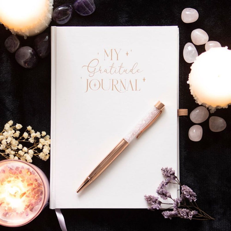 Reflect & Radiate- Gratitude Journal with Rose Quartz Pen