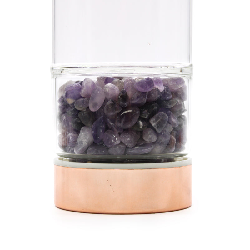 Crystal Elixir Tea Infuser Bottle - Rose Gold Edition