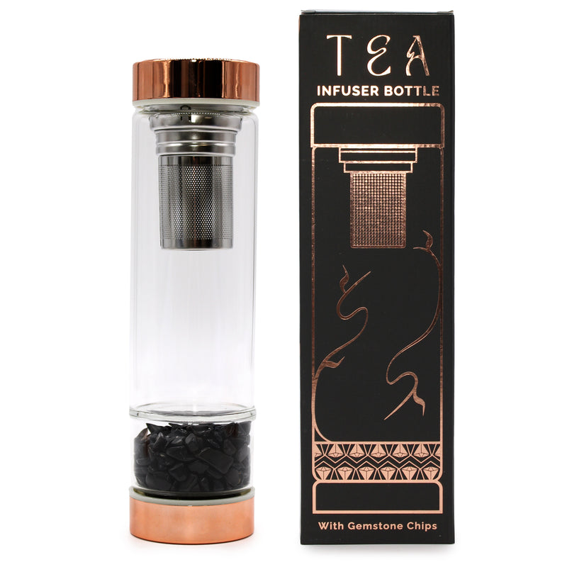 Crystal Elixir Tea Infuser Bottle - Rose Gold Edition