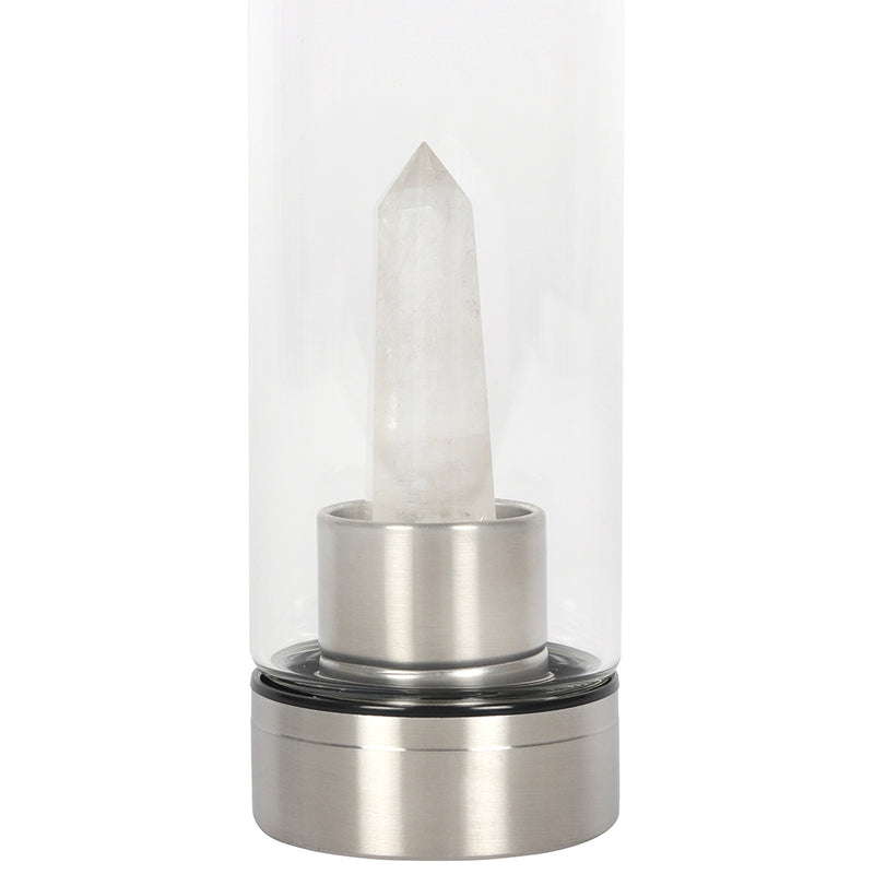 Crystal Infusion Glass Water Bottle