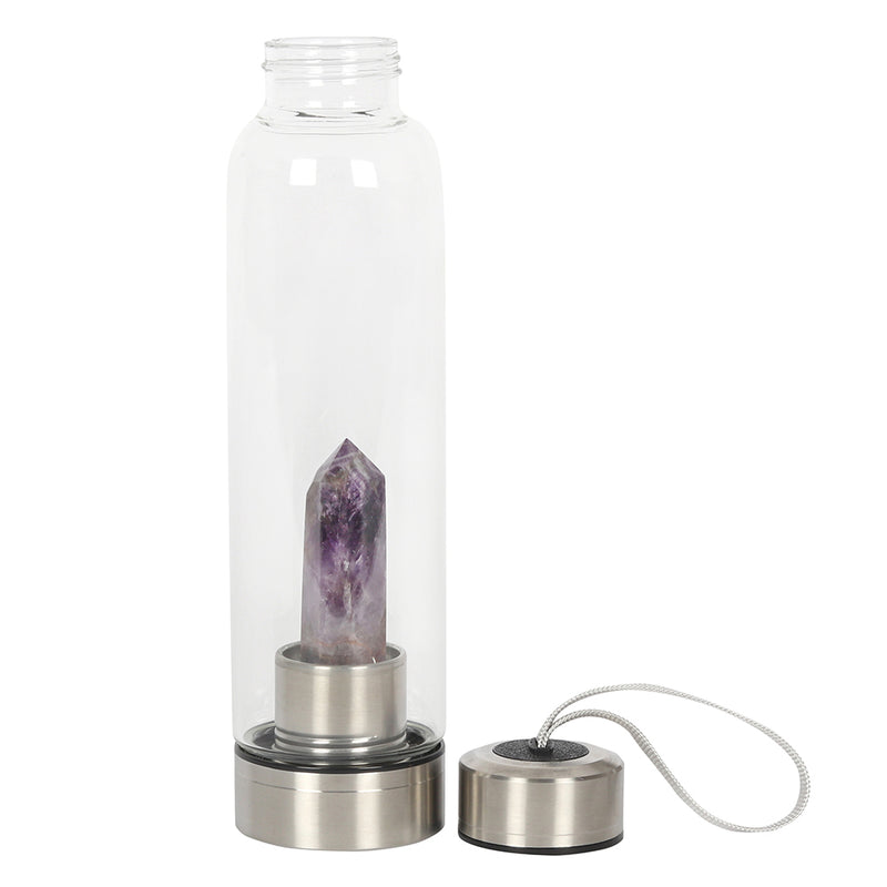 Crystal Infusion Glass Water Bottle