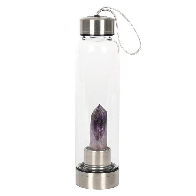 Crystal Infusion Glass Water Bottle