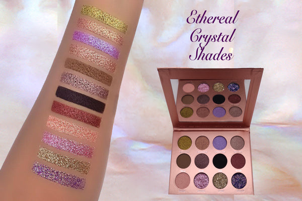 Ethereal Eyeshadow  Palette with 12 Shades Swatches 