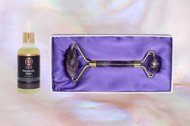 Marula oil & Amethyst Jade Roller