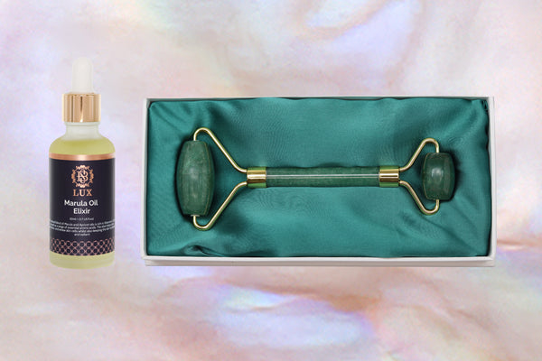 Marula oil & Green Aventurine Jade Roller 