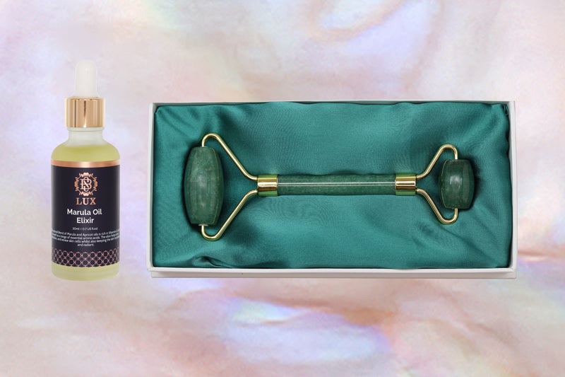 Marula oil & Green Aventurine Jade Roller 