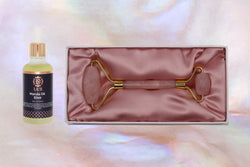 Marula Oil and Rose Quartz Jade Roller 