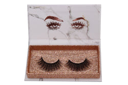 Multilayered 6D Lashes in rose gold marble box