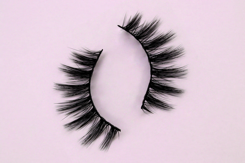 Clustered  lashes on pink background